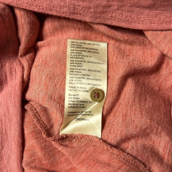 Free People Dont Call Me Baby Flowy Tunic Top Mini Dress Size S Rosie Pink - Picture 7 of 8